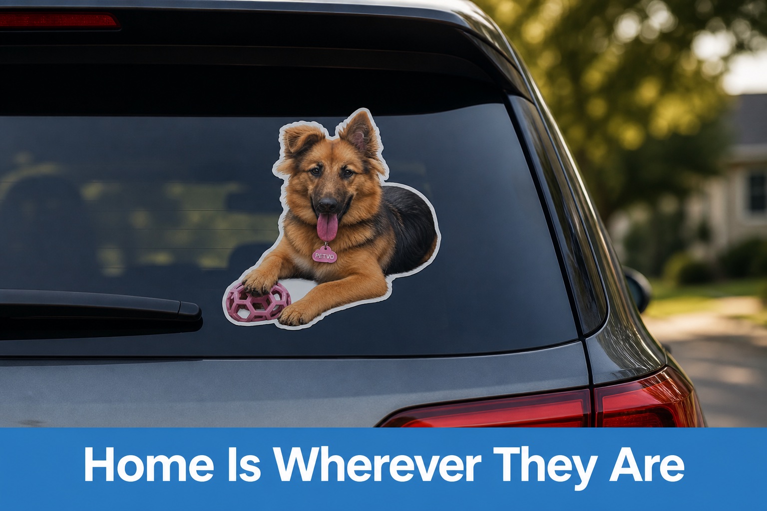 Car window sticker Home Is Wherever They Are